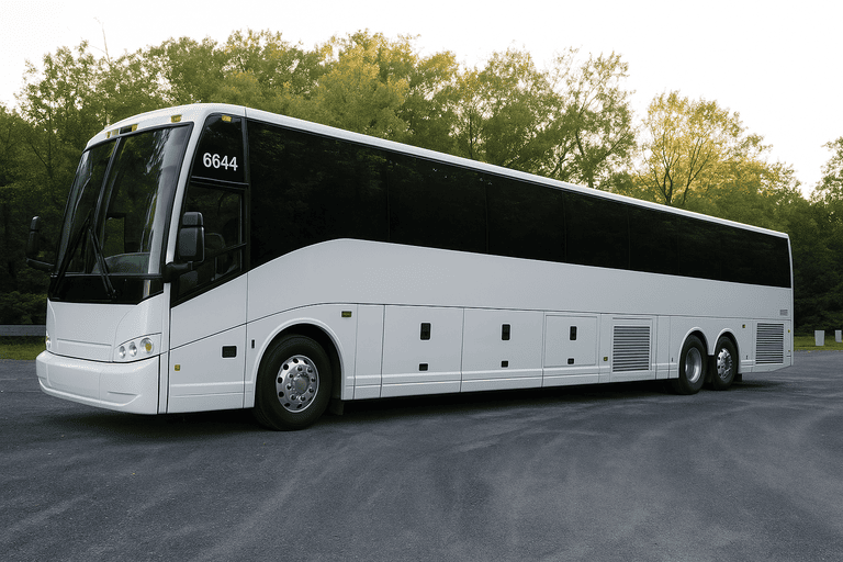 exterior of Charter Bus Rental Apopka coach bus