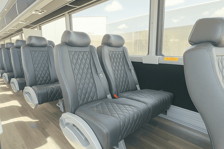 interior of Charter Bus Rental Apopka charter bus